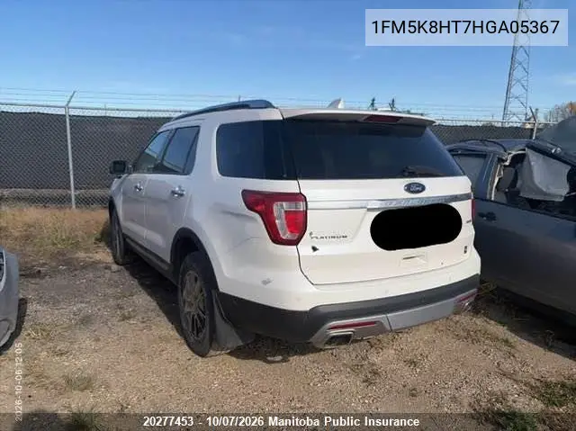 2017 FORD EXPLORER VIN 1FM5K8HT7HGA05367 — фото 3
