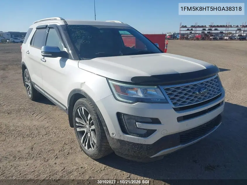 FORD EXPLORER 2017, VIN 1FM5K8HT5HGA38318