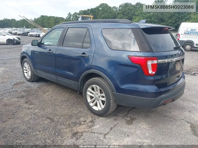 2017 FORD EXPLORER VIN 1FM5K8B85HGD23086 — фото 3