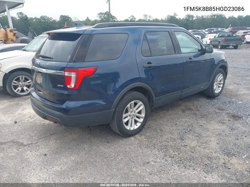 2017 FORD EXPLORER VIN 1FM5K8B85HGD23086 — фото 4