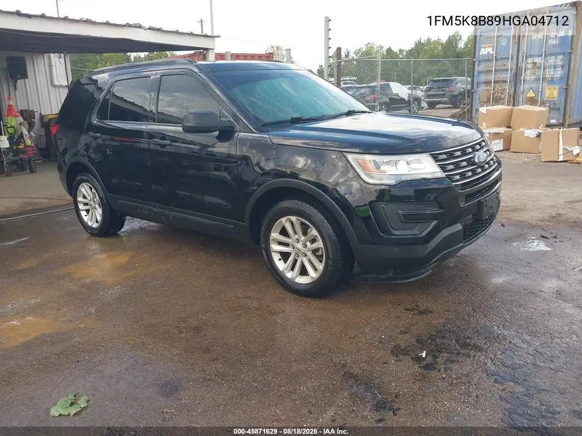 FORD EXPLORER 2017, VIN 1FM5K8B89HGA04712