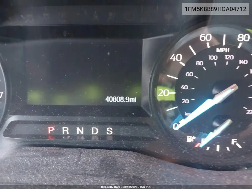 2017 FORD EXPLORER VIN 1FM5K8B89HGA04712 — фото 20