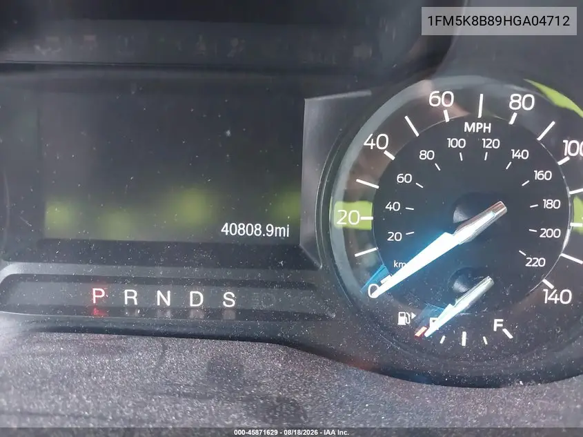 2017 FORD EXPLORER VIN 1FM5K8B89HGA04712 — фото 7