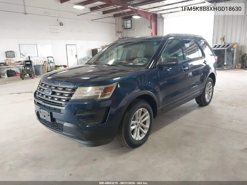 2017 FORD EXPLORER VIN 1FM5K8B8XHGD18630 — фото 2