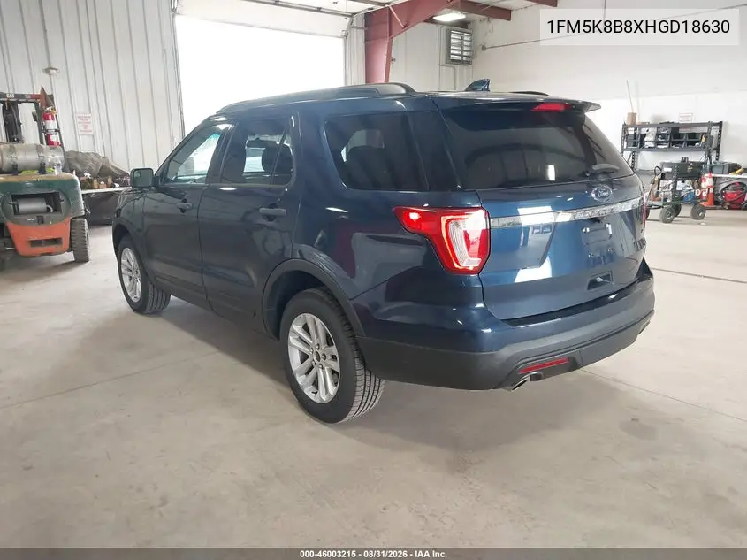2017 FORD EXPLORER VIN 1FM5K8B8XHGD18630 — фото 3
