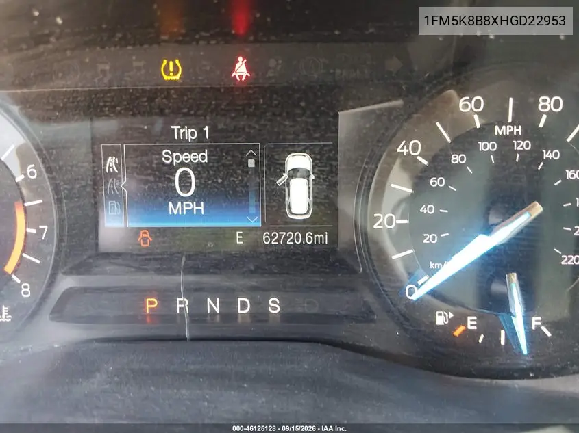 2017 FORD EXPLORER VIN 1FM5K8B8XHGD22953 — фото 15