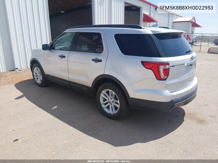 2017 FORD EXPLORER VIN 1FM5K8B8XHGD22953 — фото 3