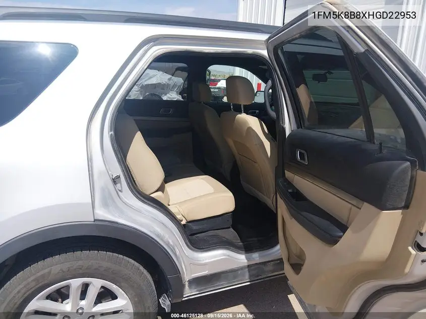 2017 FORD EXPLORER VIN 1FM5K8B8XHGD22953 — фото 8