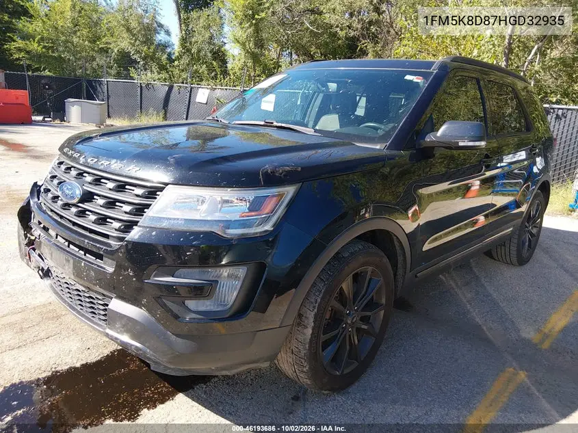 2017 FORD EXPLORER VIN 1FM5K8D87HGD32935 — фото 2