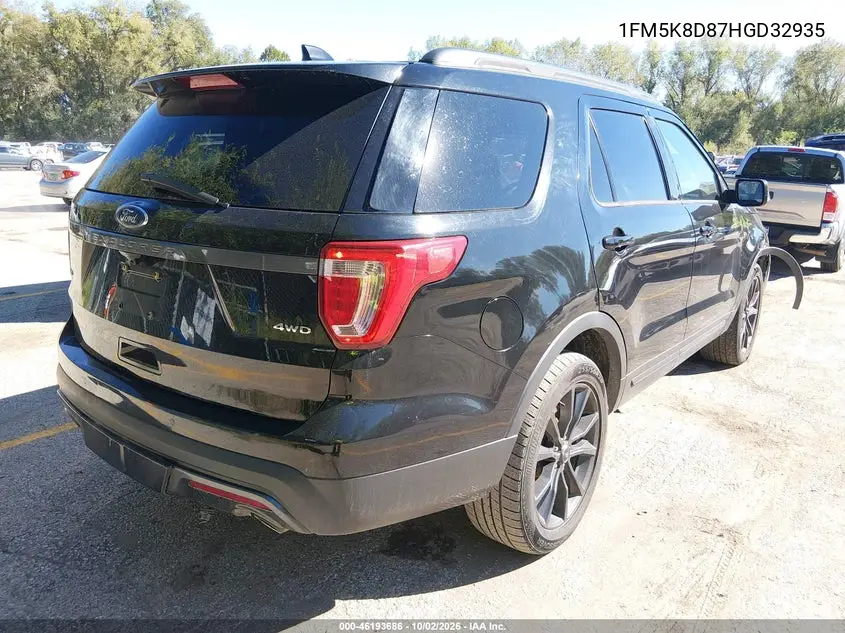2017 FORD EXPLORER VIN 1FM5K8D87HGD32935 — фото 4