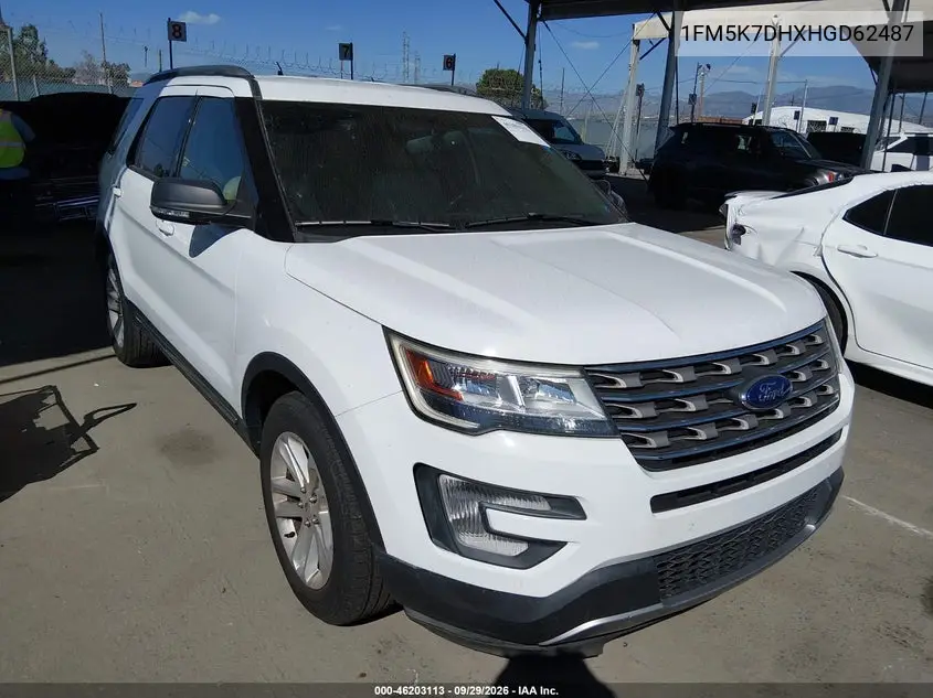 FORD EXPLORER 2017, VIN 1FM5K7DHXHGD62487
