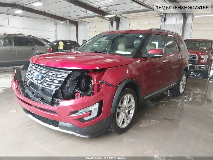 2017 FORD EXPLORER VIN 1FM5K7FH3HGC75155 — фото 2