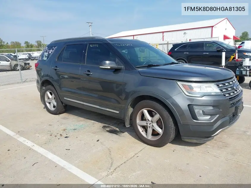 FORD EXPLORER 2017, VIN 1FM5K8D80HGA81305