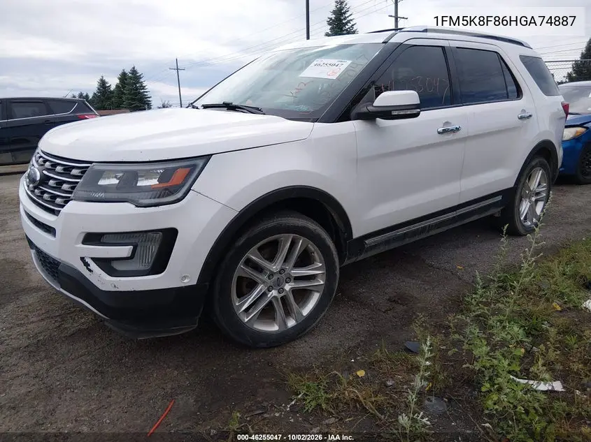 2017 FORD EXPLORER VIN 1FM5K8F86HGA74887 — фото 2