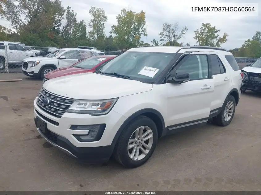 2017 FORD EXPLORER VIN 1FM5K7D87HGC60564 — фото 2