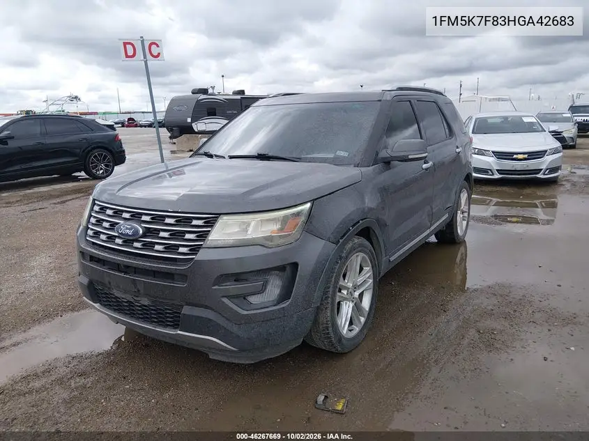 2017 FORD EXPLORER VIN 1FM5K7F83HGA42683 — фото 2