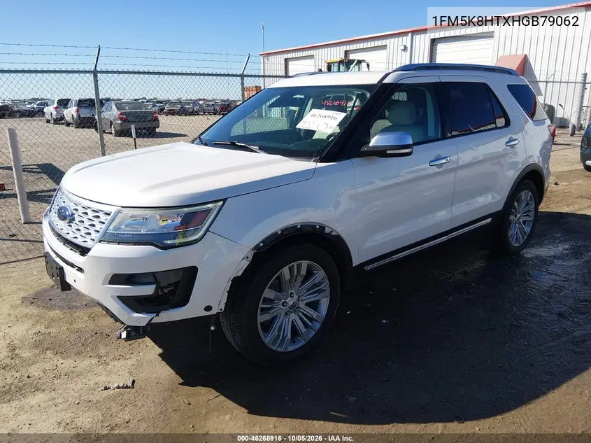 2017 FORD EXPLORER VIN 1FM5K8HTXHGB79062 — фото 2