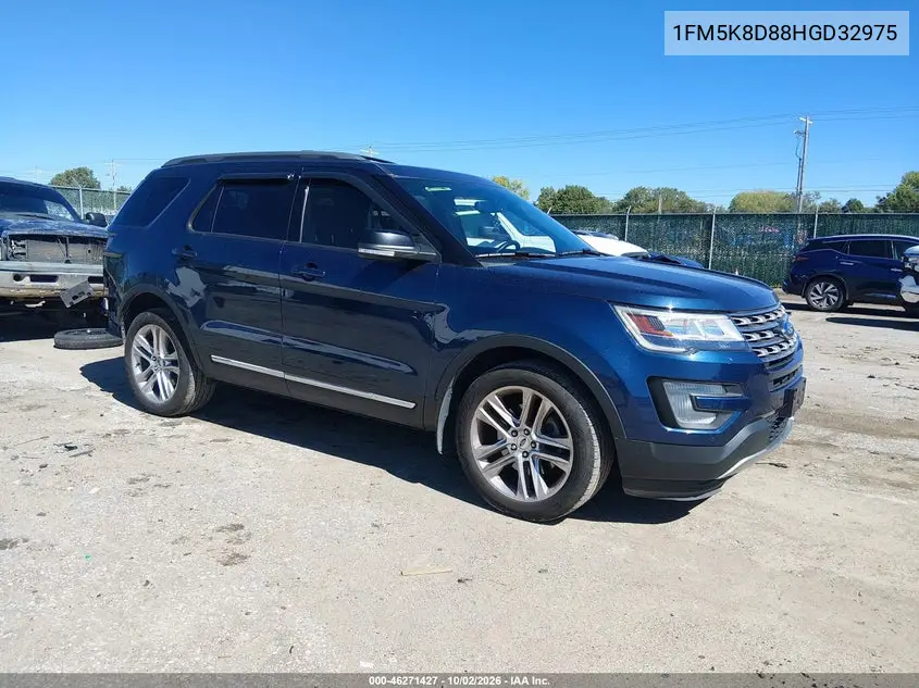 FORD EXPLORER 2017, VIN 1FM5K8D88HGD32975