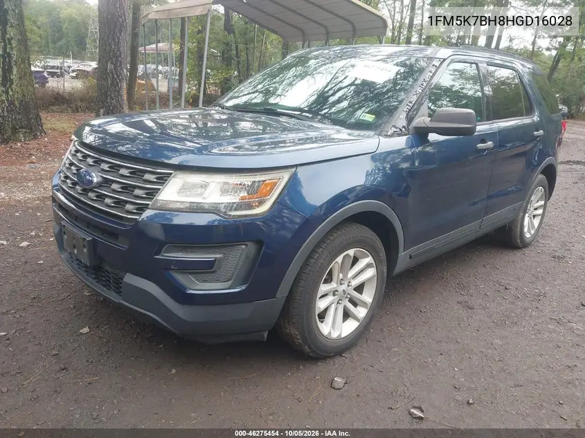 2017 FORD EXPLORER VIN 1FM5K7BH8HGD16028 — фото 2