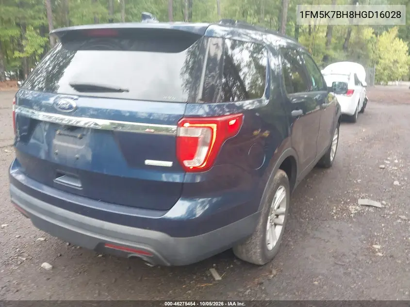 2017 FORD EXPLORER VIN 1FM5K7BH8HGD16028 — фото 4