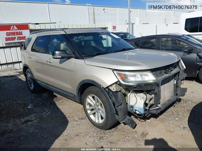 FORD EXPLORER 2017, VIN 1FM5K7D87HGC76375