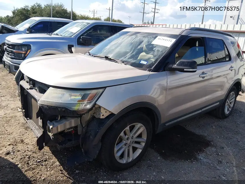 2017 FORD EXPLORER VIN 1FM5K7D87HGC76375 — фото 2