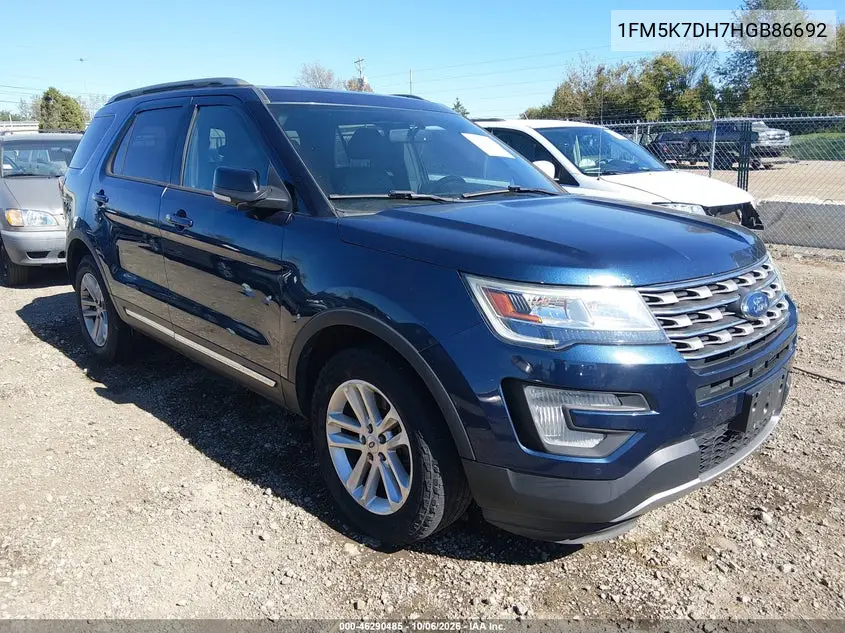 FORD EXPLORER 2017, VIN 1FM5K7DH7HGB86692