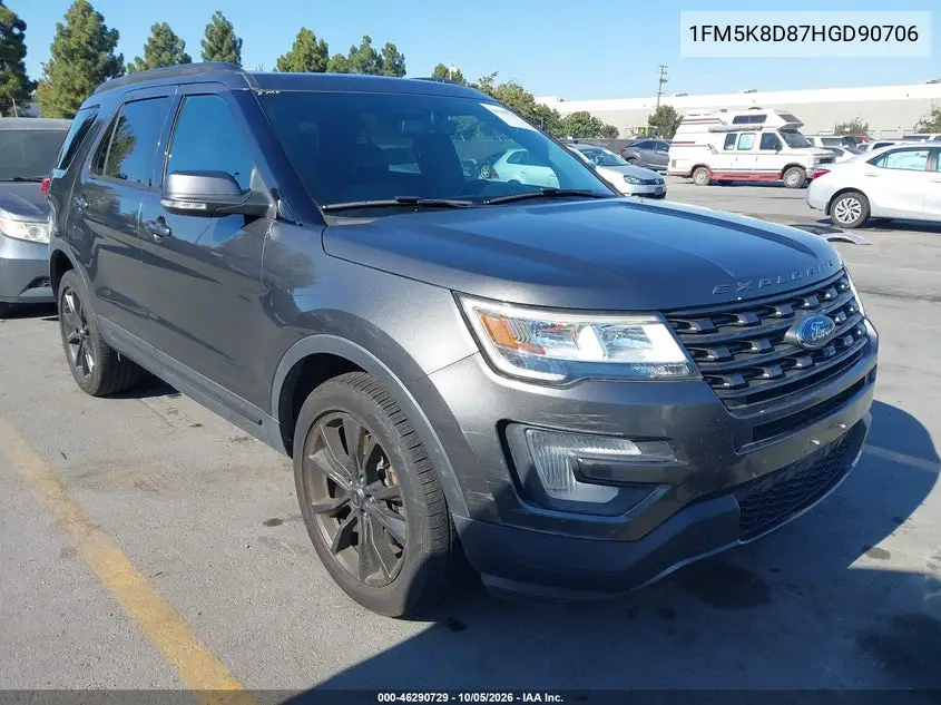 FORD EXPLORER 2017, VIN 1FM5K8D87HGD90706