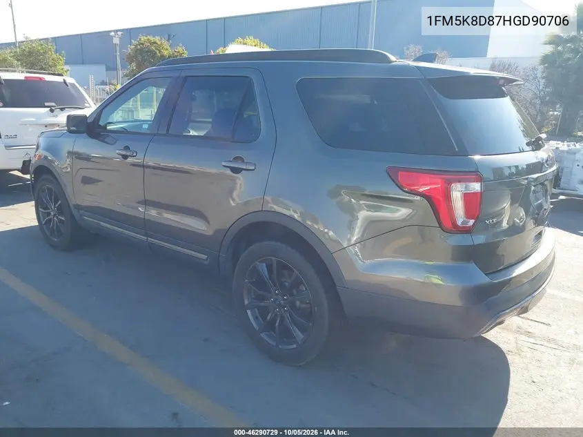 2017 FORD EXPLORER VIN 1FM5K8D87HGD90706 — фото 3