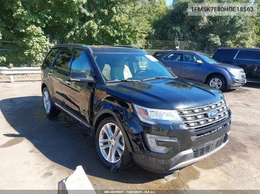 FORD EXPLORER 2017, VIN 1FM5K7F80HGE18563
