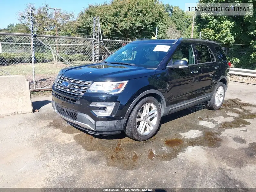 2017 FORD EXPLORER VIN 1FM5K7F80HGE18563 — фото 2