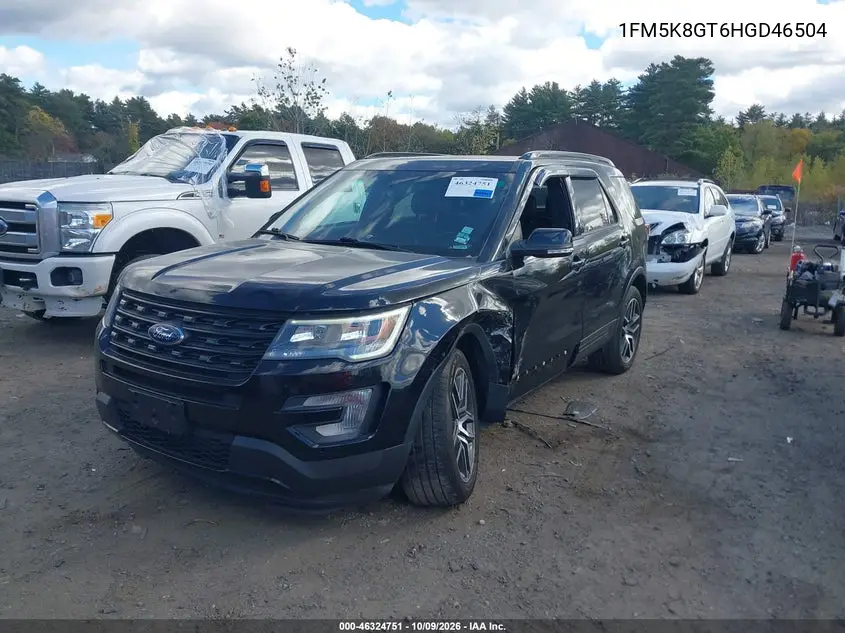 2017 FORD EXPLORER VIN 1FM5K8GT6HGD46504 — фото 2