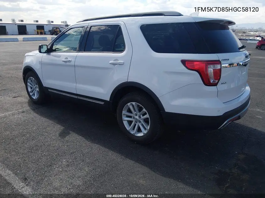 2017 FORD EXPLORER VIN 1FM5K7D85HGC58120 — фото 3