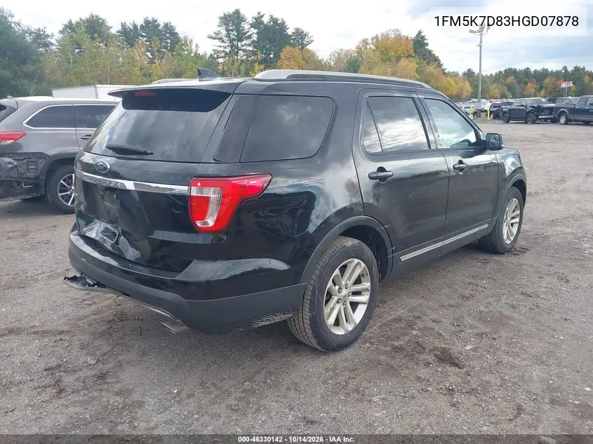 2017 FORD EXPLORER VIN 1FM5K7D83HGD07878 — фото 4