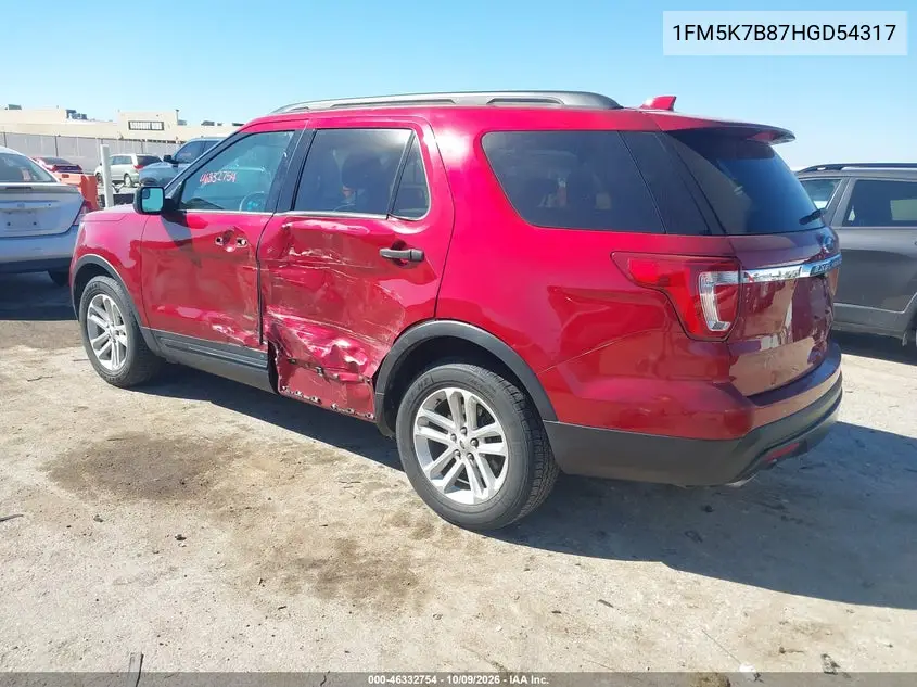 2017 FORD EXPLORER VIN 1FM5K7B87HGD54317 — фото 3