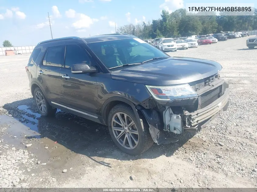 FORD EXPLORER 2017, VIN 1FM5K7FH6HGB58895