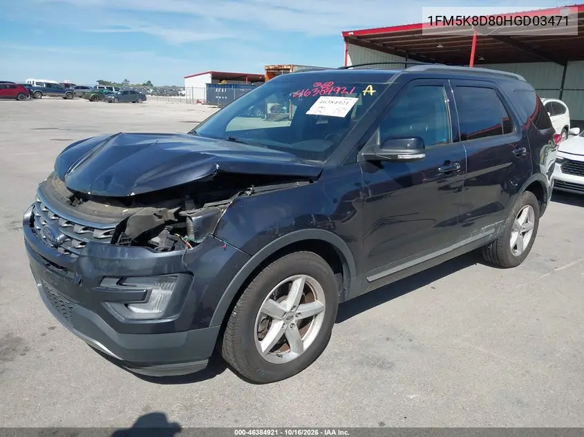 2017 FORD EXPLORER VIN 1FM5K8D80HGD03471 — фото 2