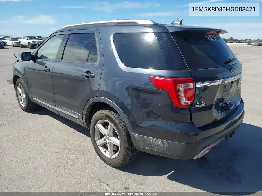 2017 FORD EXPLORER VIN 1FM5K8D80HGD03471 — фото 3