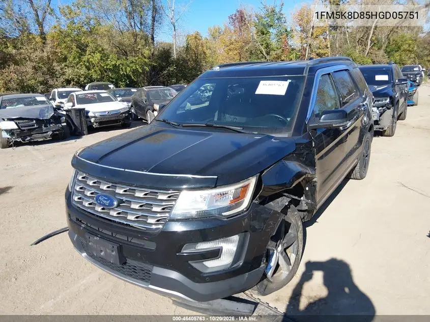 2017 FORD EXPLORER VIN 1FM5K8D85HGD05751 — фото 2
