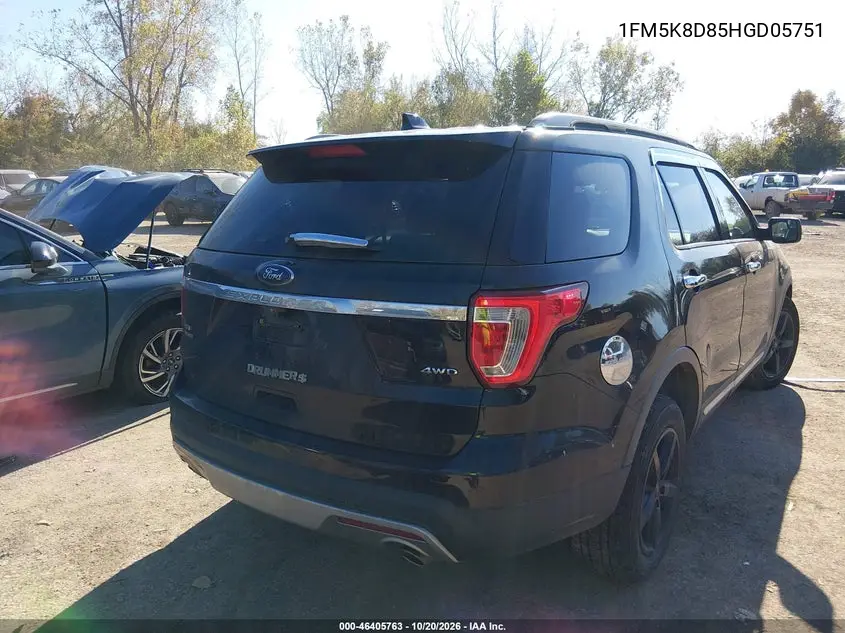 2017 FORD EXPLORER VIN 1FM5K8D85HGD05751 — фото 4