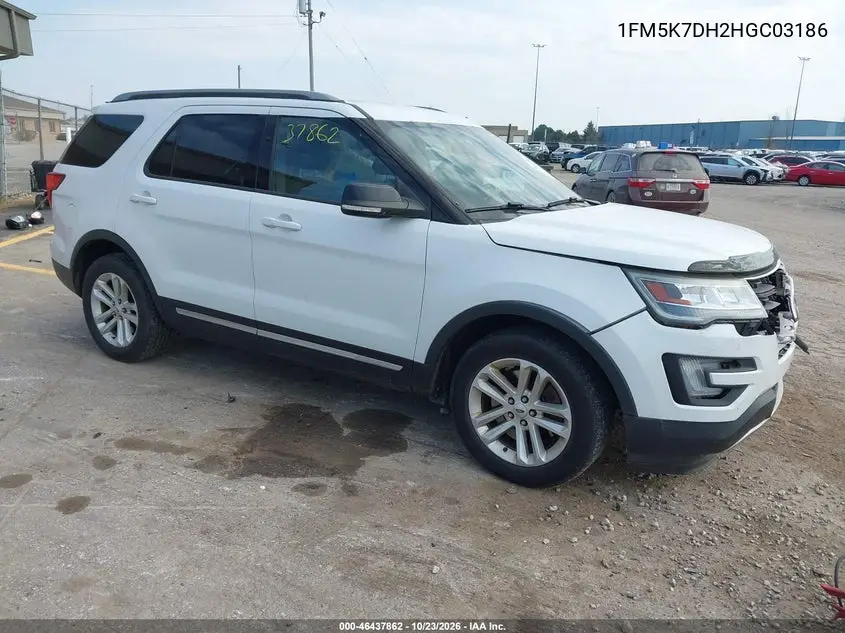 FORD EXPLORER 2017, VIN 1FM5K7DH2HGC03186