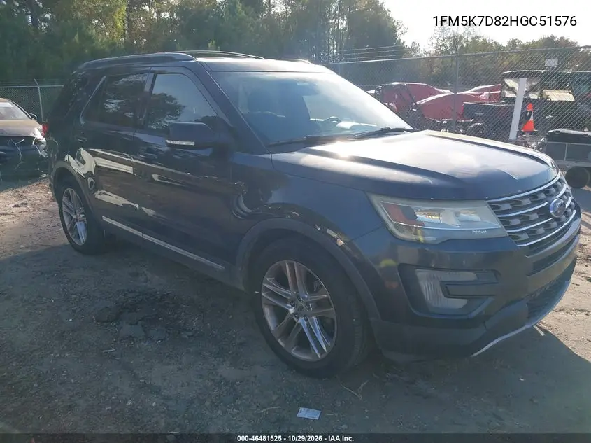 FORD EXPLORER 2017, VIN 1FM5K7D82HGC51576
