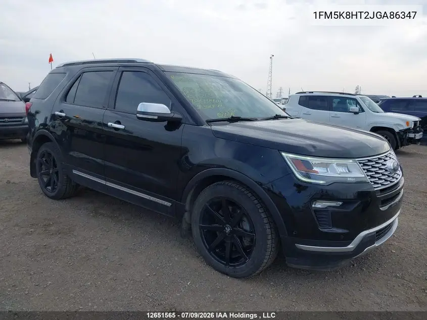 FORD EXPLORER 2018, VIN 1FM5K8HT2JGA86347