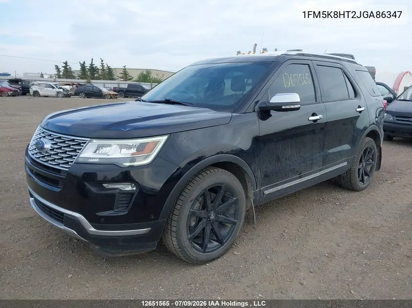 2018 FORD EXPLORER VIN 1FM5K8HT2JGA86347 — фото 2