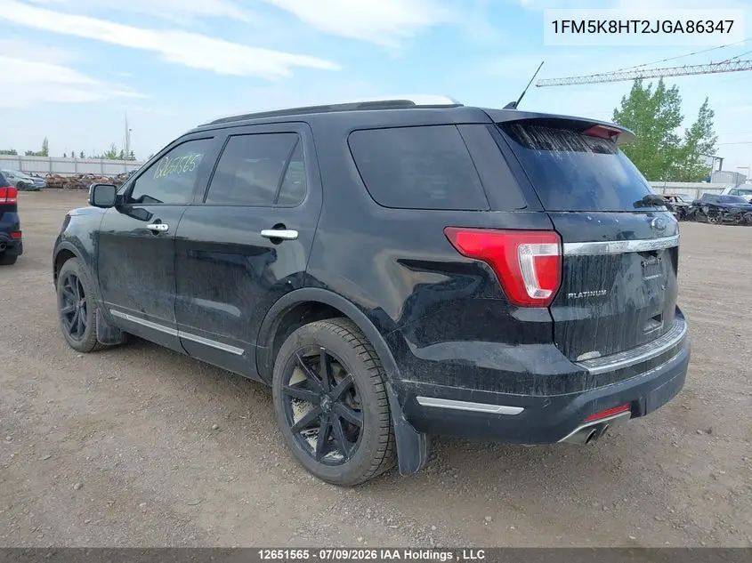 2018 FORD EXPLORER VIN 1FM5K8HT2JGA86347 — фото 3
