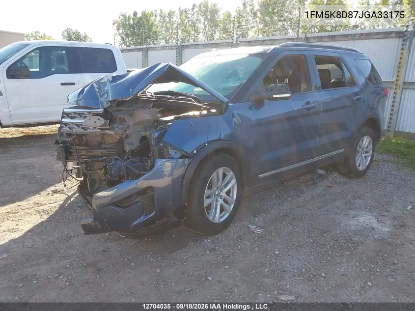 2018 FORD EXPLORER VIN 1FM5K8D87JGA33175 — фото 2