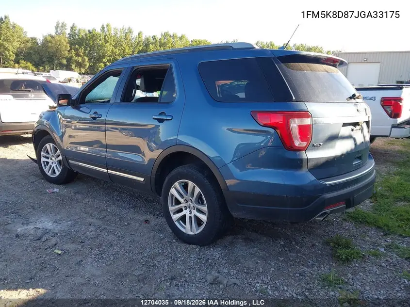 2018 FORD EXPLORER VIN 1FM5K8D87JGA33175 — фото 3