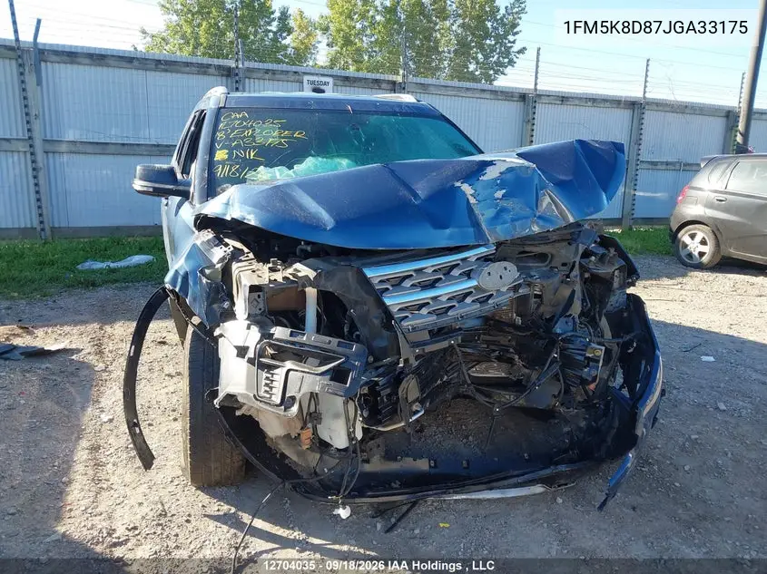 2018 FORD EXPLORER VIN 1FM5K8D87JGA33175 — фото 6