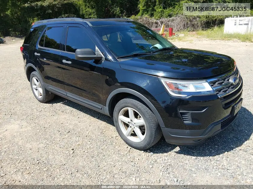 FORD EXPLORER 2018, VIN 1FM5K8B87JGC45335