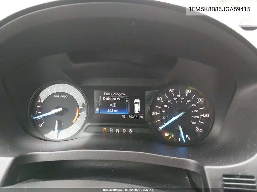 2018 FORD EXPLORER VIN 1FM5K8B86JGA59415 — фото 7